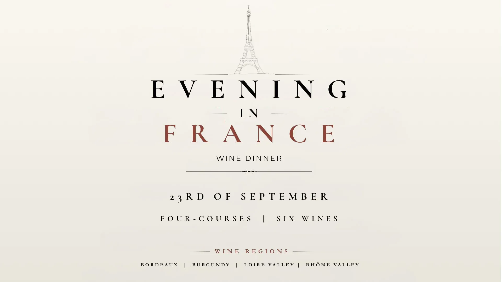 An Evening in France – Wine Dinner